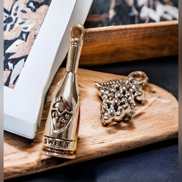 Wine Bottle and Grapes Charms - Picture 5 of 7